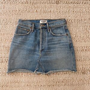 Agolde Blue Denim Skirt